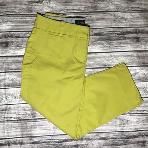 Talbots Cropped Signature Capri Pants Yellow 4P